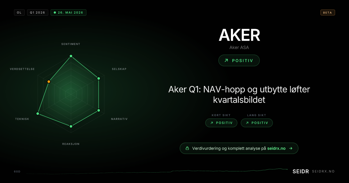 SEIDR analyse-kort for Aker ASA (AKER)